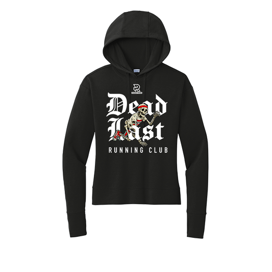 DEAD LAST (White) - Womens Flex Fleece Pullover Hoodie