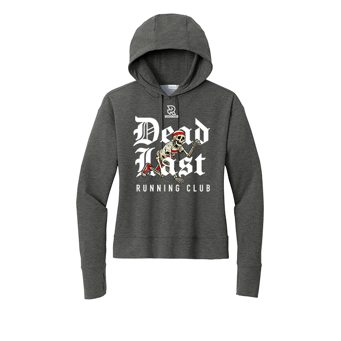 DEAD LAST (White) - Womens Flex Fleece Pullover Hoodie