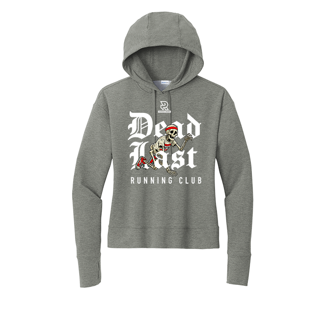 DEAD LAST (White) - Womens Flex Fleece Pullover Hoodie