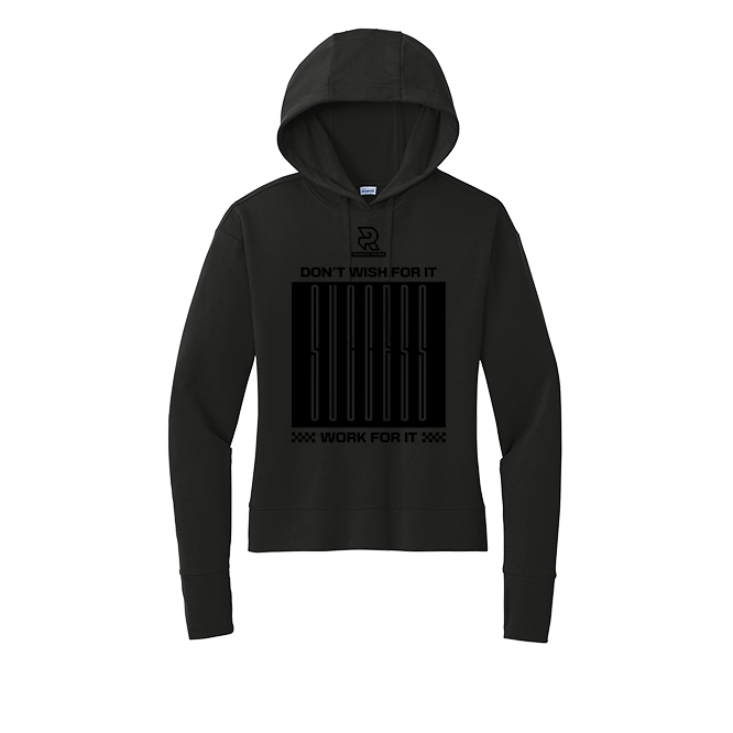 DONT WISH FOR IT WORK FOR IT (Black) - Womens Flex Fleece Pullover Hoodie
