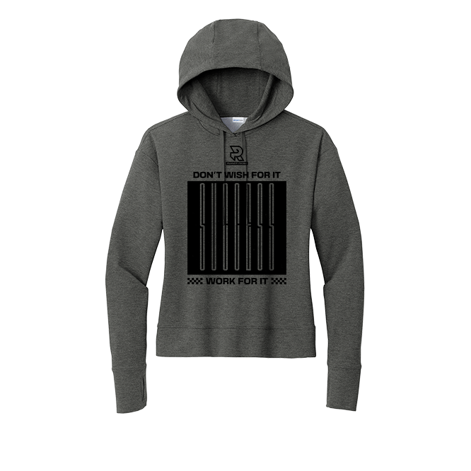 DONT WISH FOR IT WORK FOR IT (Black) - Womens Flex Fleece Pullover Hoodie