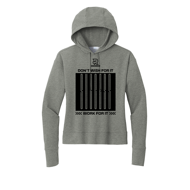 DONT WISH FOR IT WORK FOR IT (Black) - Womens Flex Fleece Pullover Hoodie