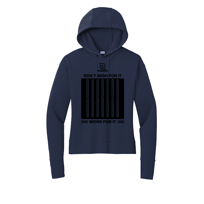 DONT WISH FOR IT WORK FOR IT (Black) - Womens Flex Fleece Pullover Hoodie