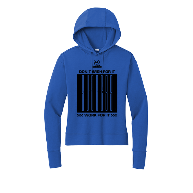 DONT WISH FOR IT WORK FOR IT (Black) - Womens Flex Fleece Pullover Hoodie