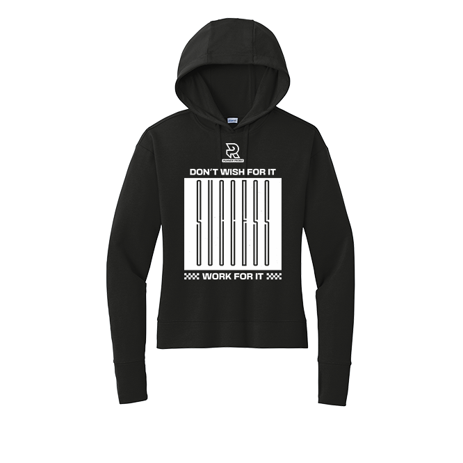 DONT WISH FOR IT WORK FOR IT (White) - Womens Flex Fleece Pullover Hoodie
