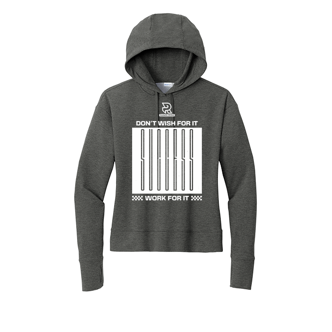 DONT WISH FOR IT WORK FOR IT (White) - Womens Flex Fleece Pullover Hoodie