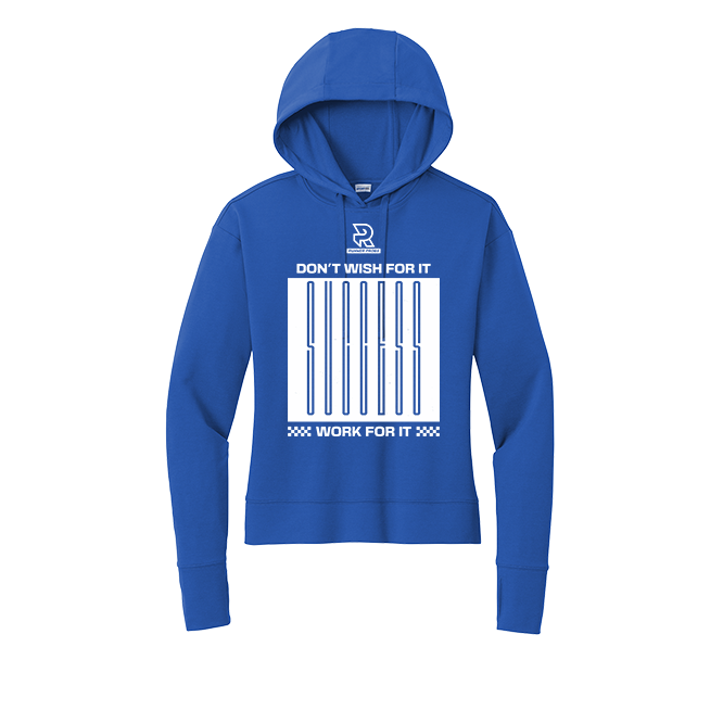 DONT WISH FOR IT WORK FOR IT (White) - Womens Flex Fleece Pullover Hoodie