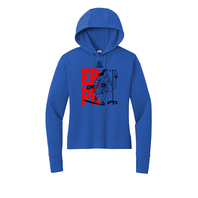 ER or PR Womens (Black) - Womens Flex Fleece Pullover Hoodie