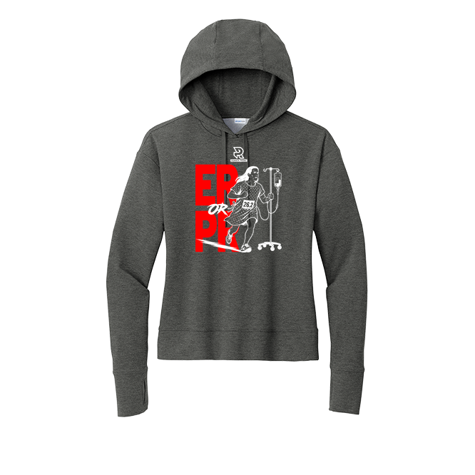 ER or PR Womens (White) - Womens Flex Fleece Pullover Hoodie