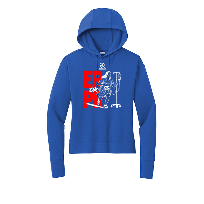ER or PR Womens (White) - Womens Flex Fleece Pullover Hoodie