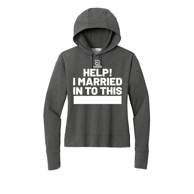 HELP! I MARRIED INTO THIS 10K (White) - Womens Flex Fleece Pullover Hoodie