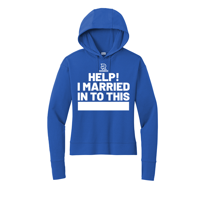 HELP! I MARRIED INTO THIS 13.1 (White) - Womens Flex Fleece Pullover Hoodie