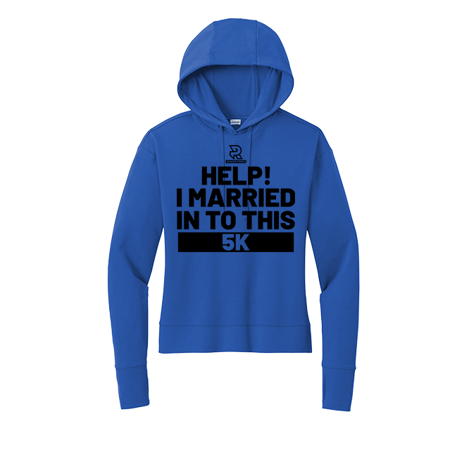 HELP! I MARRIED INTO THIS 5K (Black) - Womens Flex Fleece Pullover Hoodie