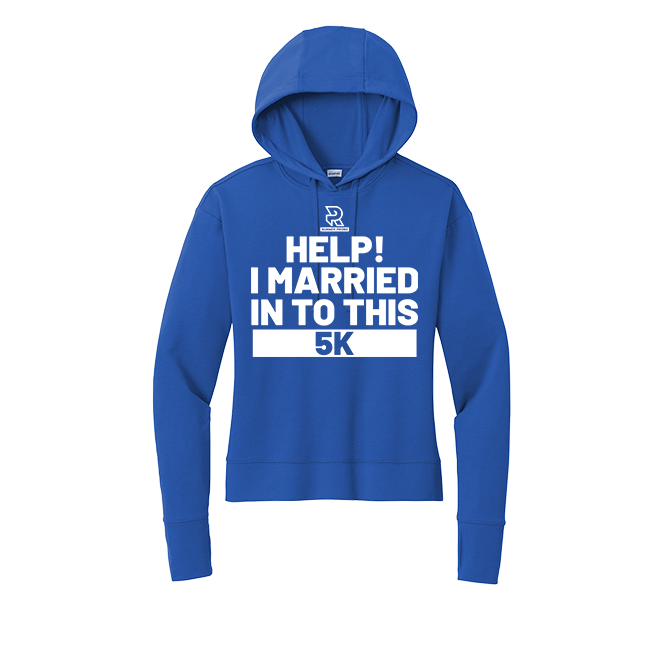 HELP! I MARRIED INTO THIS 5K (White) - Womens Flex Fleece Pullover Hoodie