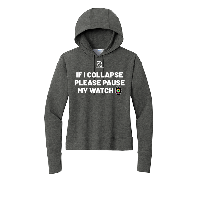 IF I COLLAPSE (White) - Womens Flex Fleece Pullover Hoodie