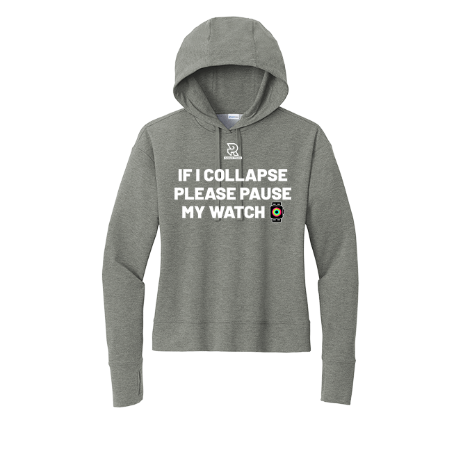 IF I COLLAPSE (White) - Womens Flex Fleece Pullover Hoodie
