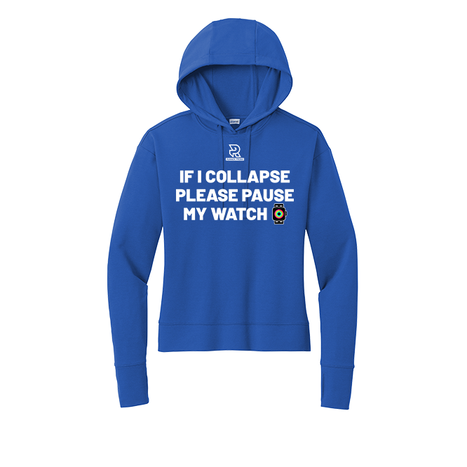 IF I COLLAPSE (White) - Womens Flex Fleece Pullover Hoodie