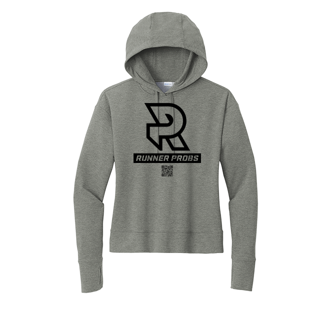 LOGO (Black) - Womens Flex Fleece Pullover Hoodie