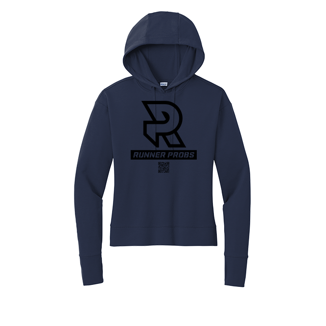 LOGO (Black) - Womens Flex Fleece Pullover Hoodie