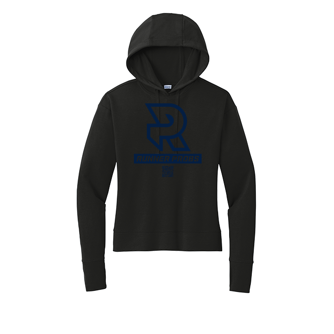 LOGO (Navy) - Womens Flex Fleece Pullover Hoodie