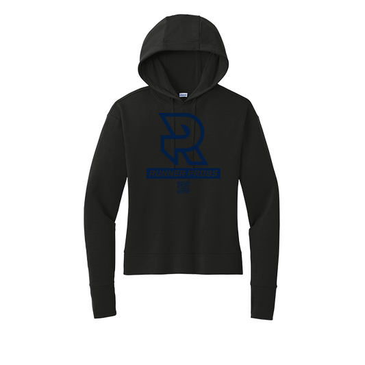 LOGO (Navy) - Womens Flex Fleece Pullover Hoodie