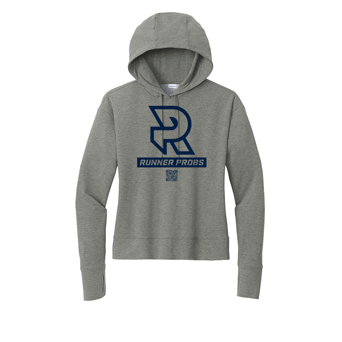 LOGO (Navy) - Womens Flex Fleece Pullover Hoodie