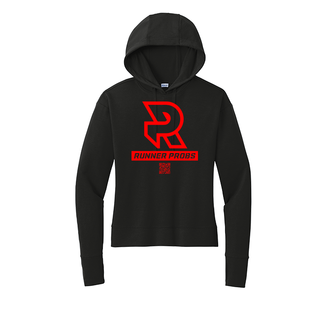 LOGO (Red) - Womens Flex Fleece Pullover Hoodie