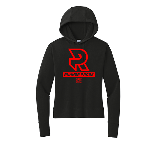 LOGO (Red) - Womens Flex Fleece Pullover Hoodie