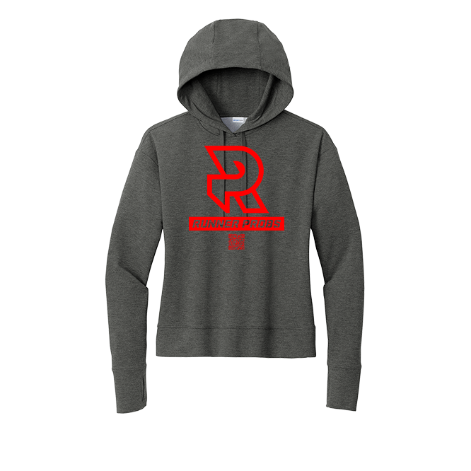 LOGO (Red) - Womens Flex Fleece Pullover Hoodie