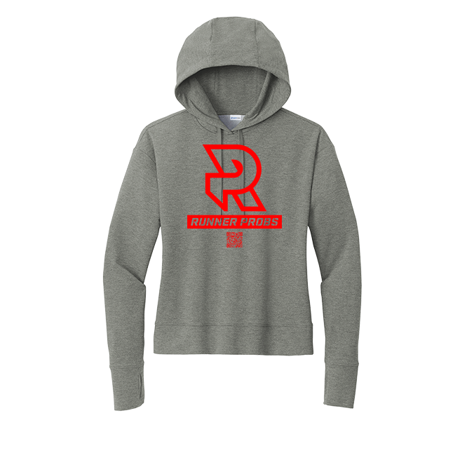 LOGO (Red) - Womens Flex Fleece Pullover Hoodie