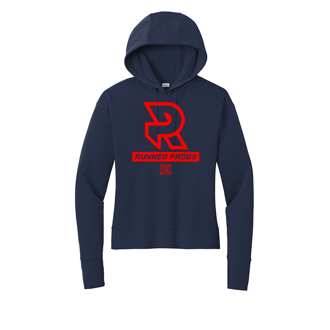 LOGO (Red) - Womens Flex Fleece Pullover Hoodie