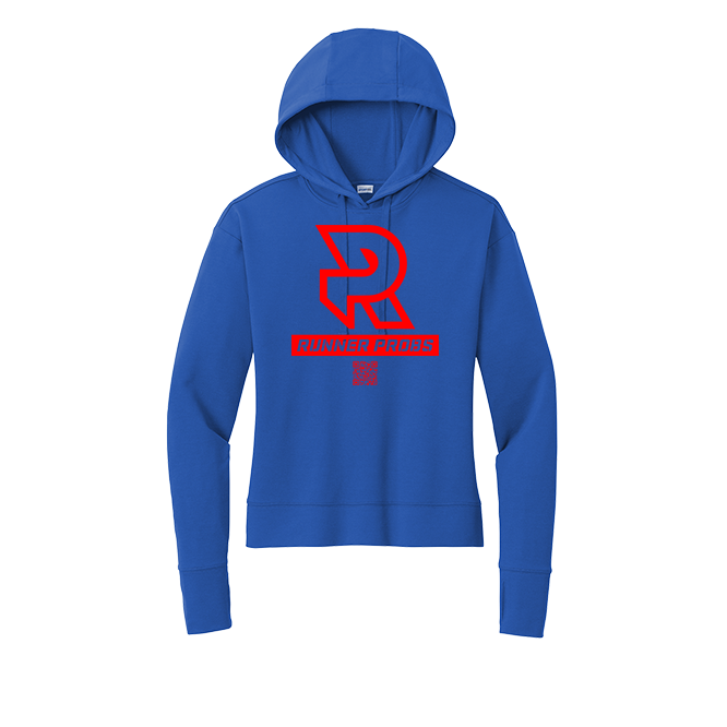 LOGO (Red) - Womens Flex Fleece Pullover Hoodie
