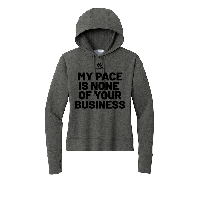 MY PACE (Black) - Womens Flex Fleece Pullover Hoodie