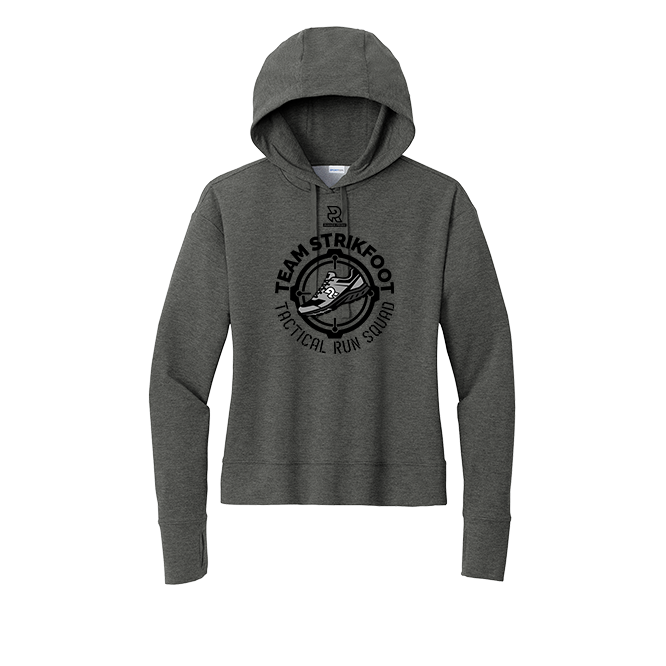 TEAM STRIKEFOOT (Black) - Womens Flex Fleece Pullover Hoodie