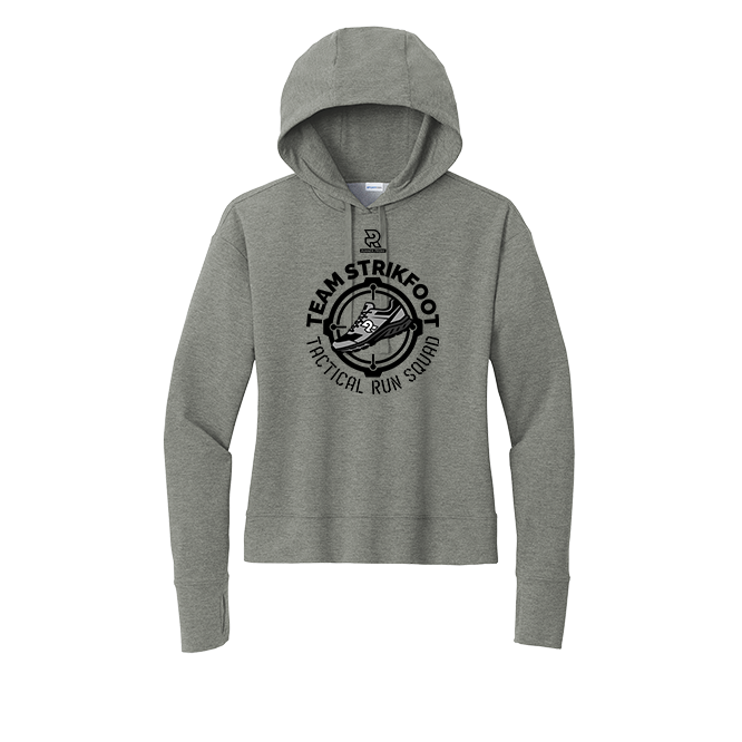 TEAM STRIKEFOOT (Black) - Womens Flex Fleece Pullover Hoodie