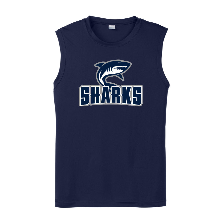 CLOVIS SHARKS - Sleeveless Performance Tee