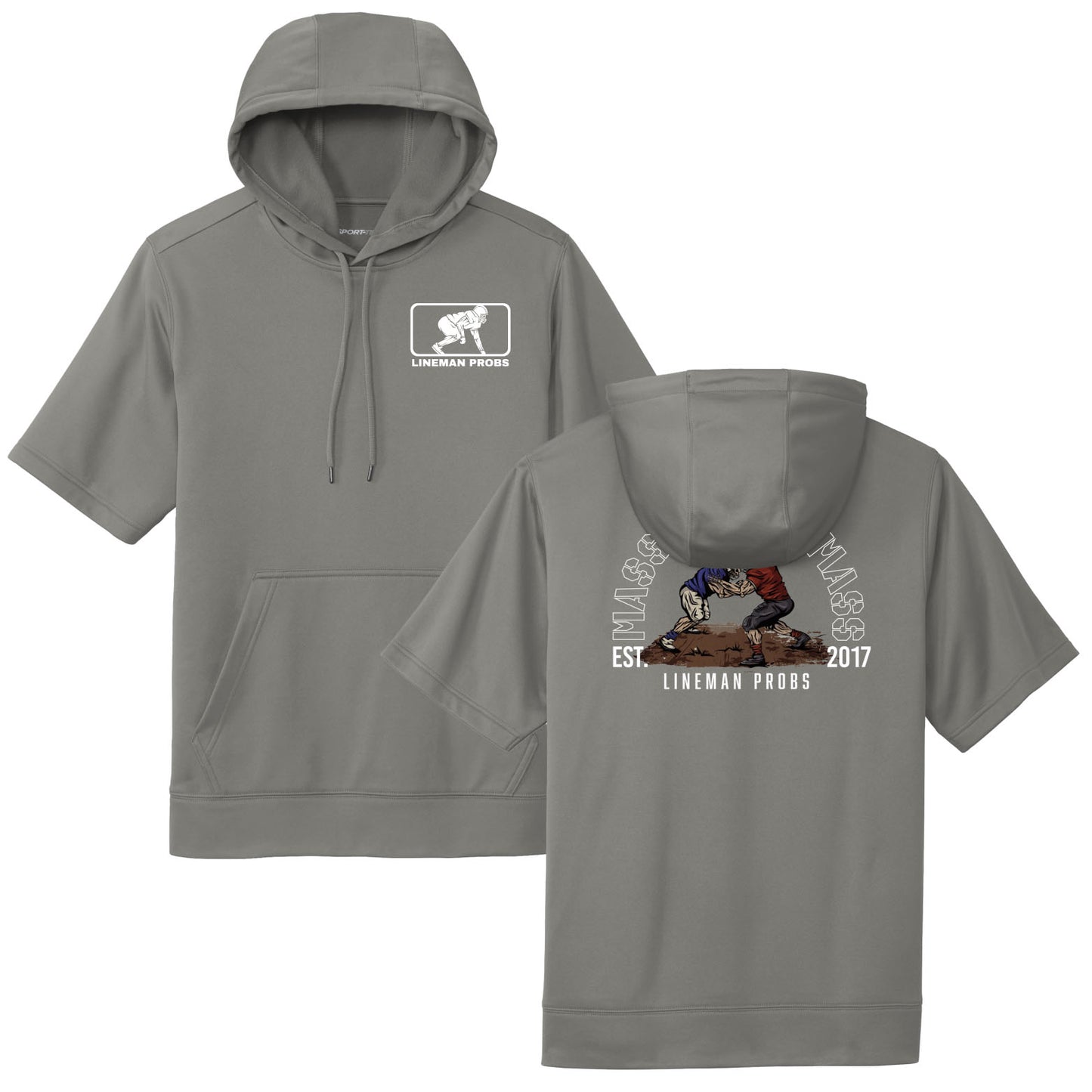 BIG BONED - MASS MOVES MASS - Short Sleeve Hoodie