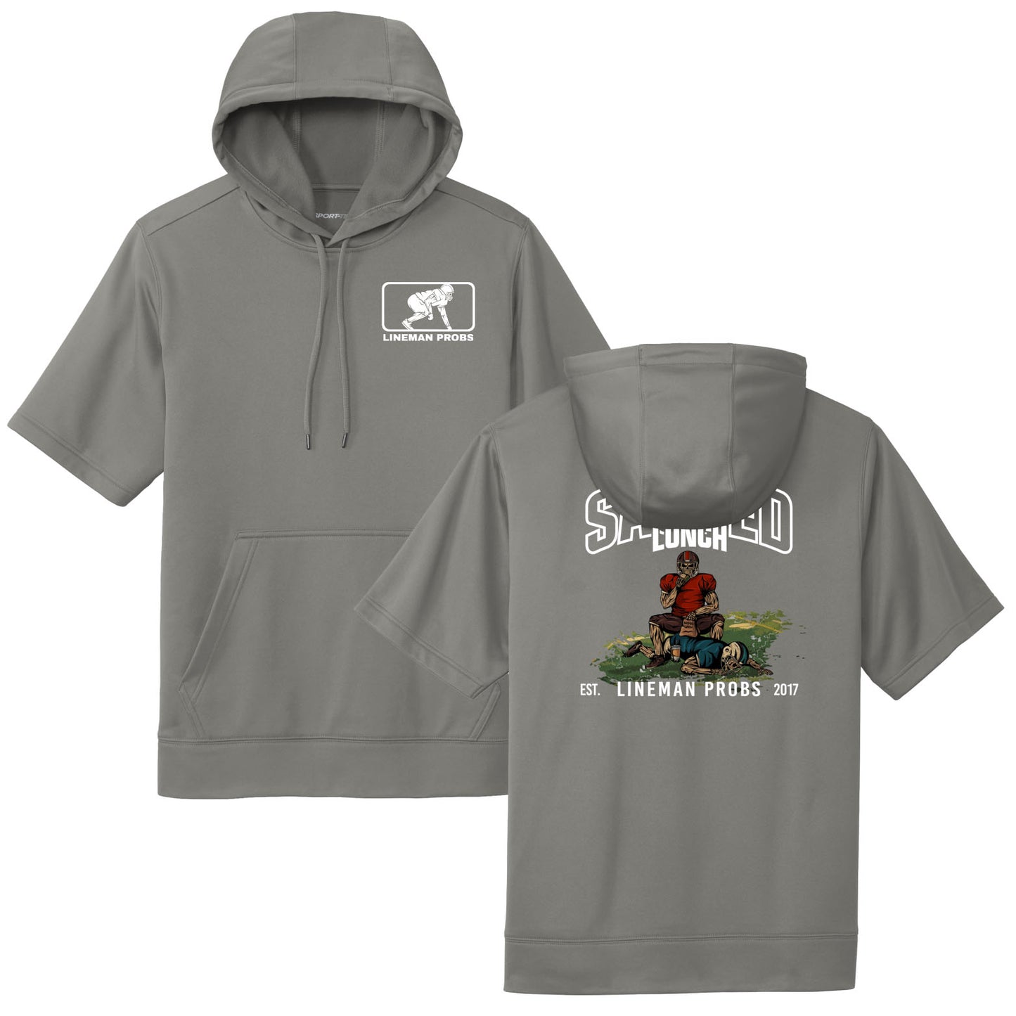 BIG BONED - SACKED LUNCH - Short Sleeve Hoodie