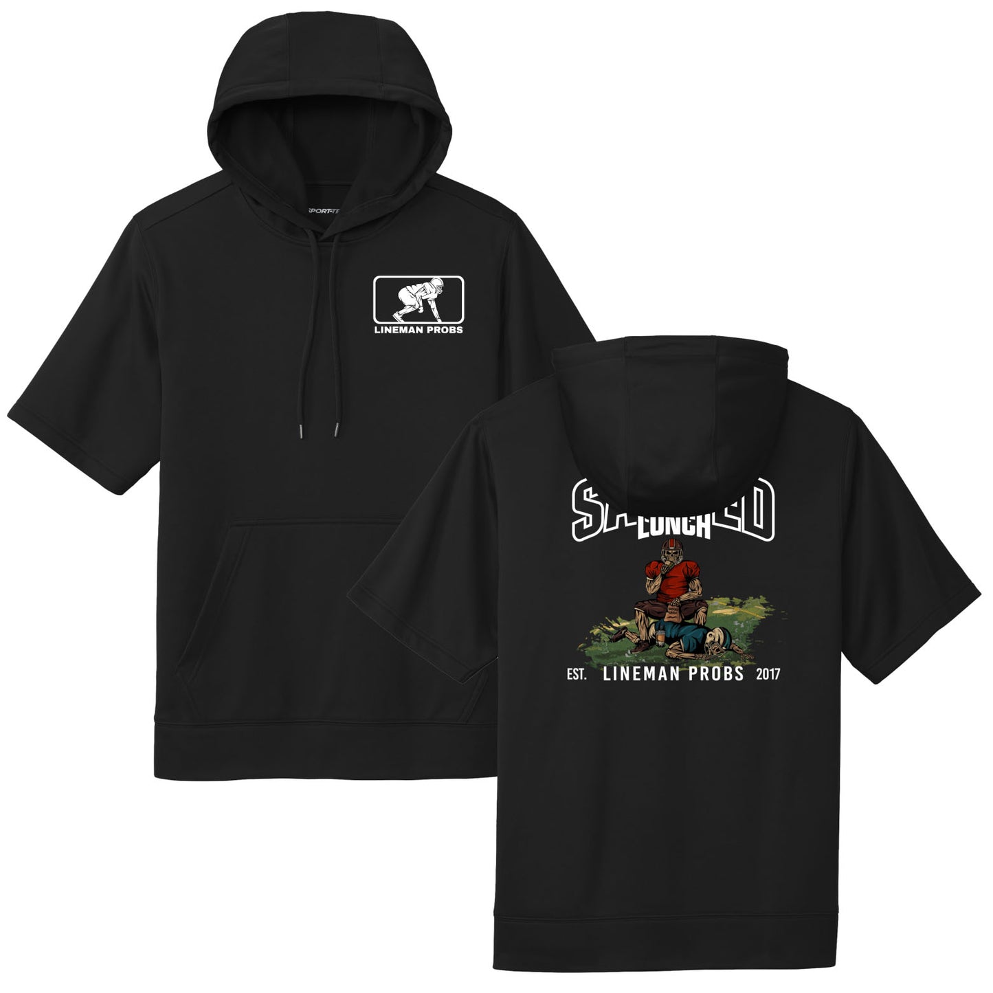 BIG BONED - SACKED LUNCH - Short Sleeve Hoodie