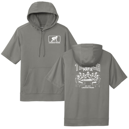 BIG BONED - TRENCH MAFIA (White) - Short Sleeve Hoodie