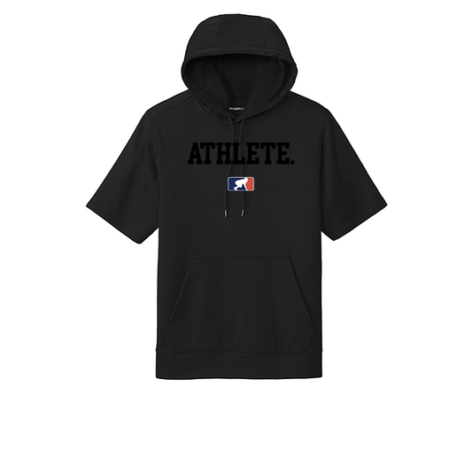 ATHLETE (Black) - Short Sleeve Hoodie
