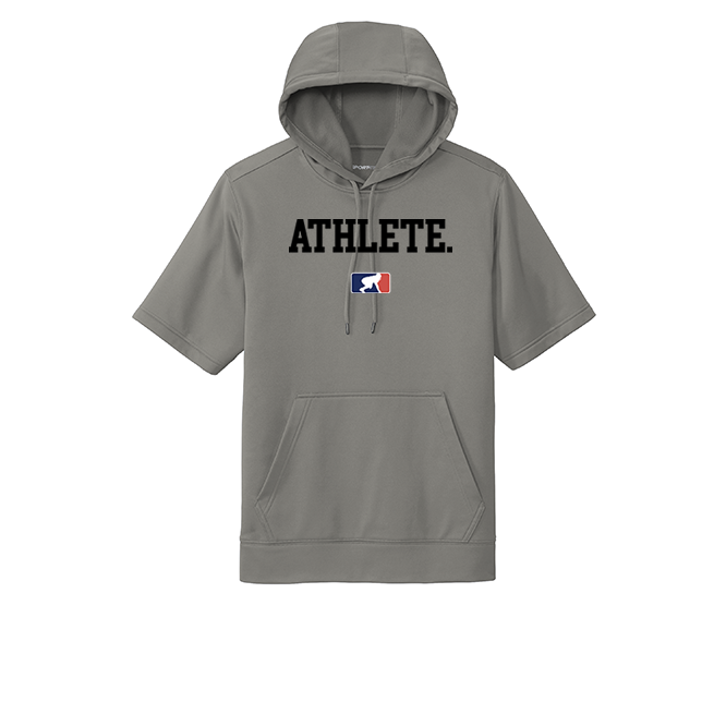 ATHLETE (Black) - Short Sleeve Hoodie