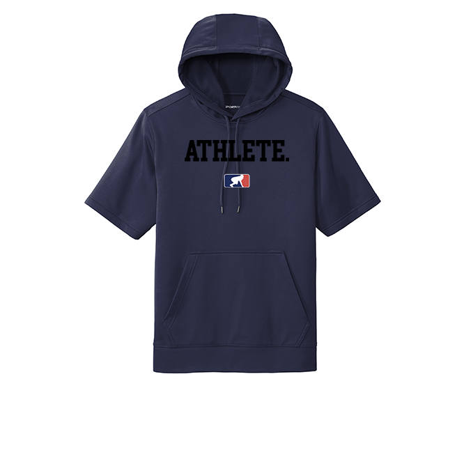 ATHLETE (Black) - Short Sleeve Hoodie