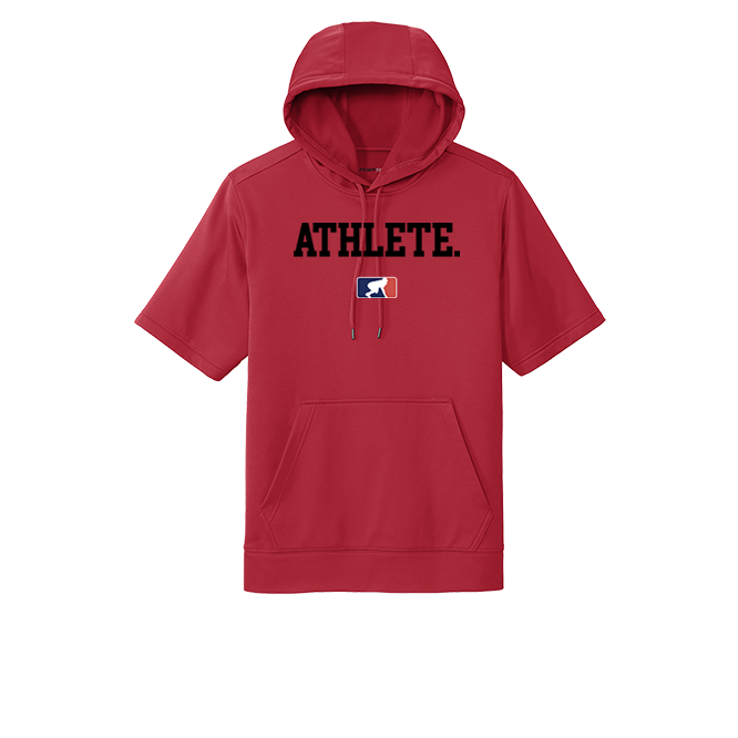 ATHLETE (Black) - Short Sleeve Hoodie