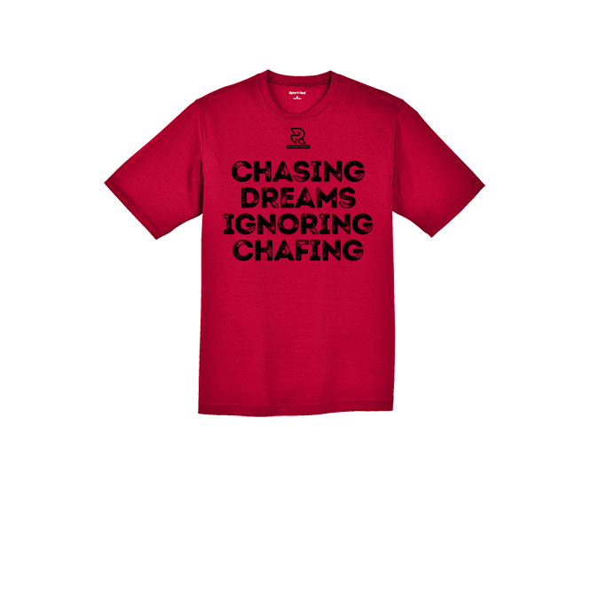 CHASING DREAMS IGNORING CHAFING (Black) - RacerMesh Short Sleeve Tee