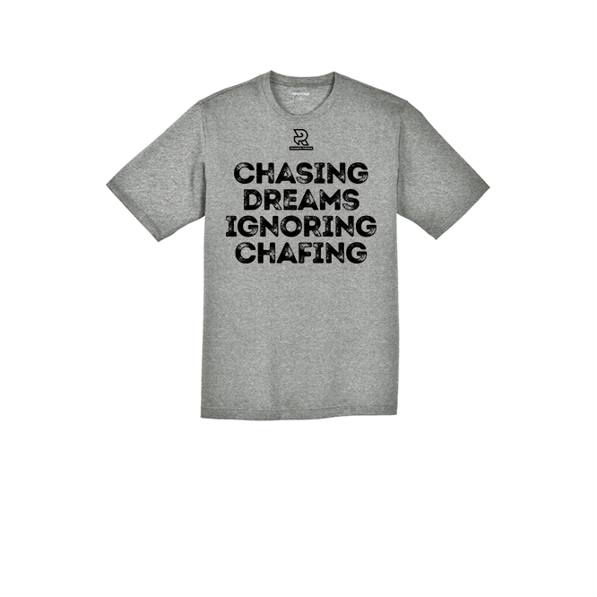 CHASING DREAMS IGNORING CHAFING (Black) - RacerMesh Short Sleeve Tee