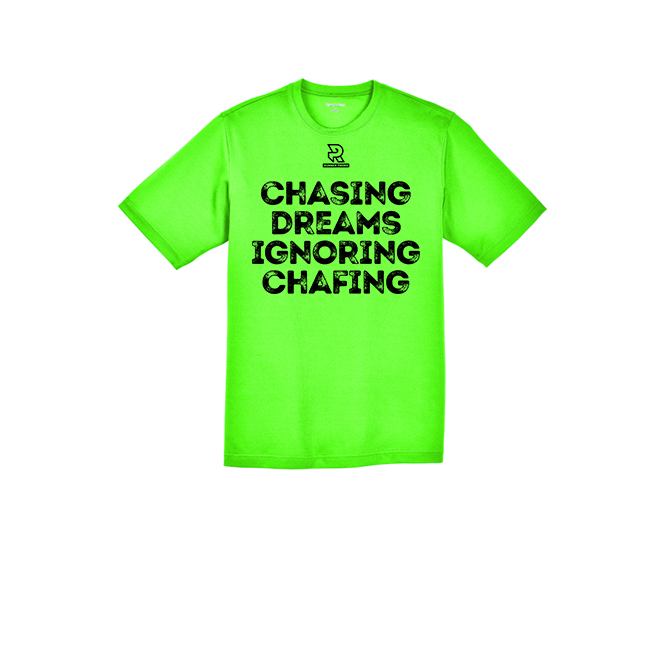 CHASING DREAMS IGNORING CHAFING (Black) - RacerMesh Short Sleeve Tee