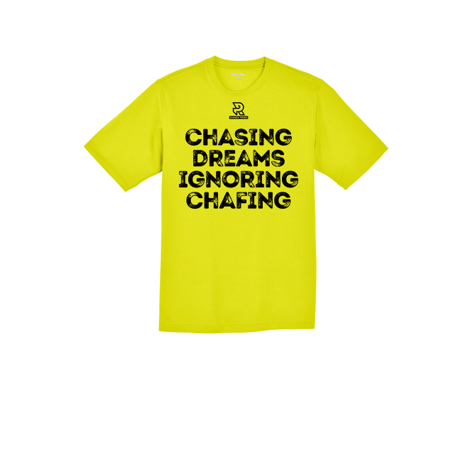 CHASING DREAMS IGNORING CHAFING (Black) - RacerMesh Short Sleeve Tee