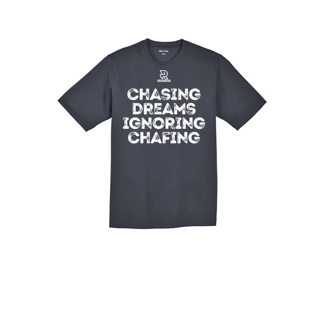 CHASING DREAMS IGNORING CHAFING (White) - RacerMesh Short Sleeve Tee