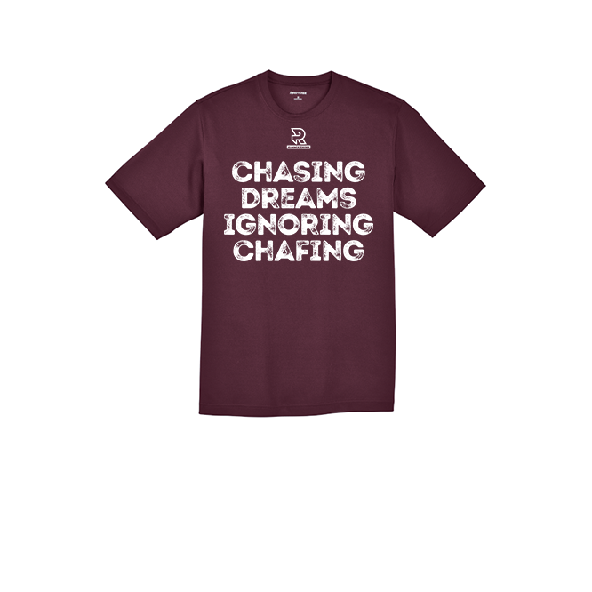 CHASING DREAMS IGNORING CHAFING (White) - RacerMesh Short Sleeve Tee